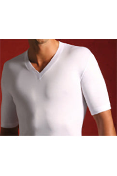 Novila T-Shirt mit V-Ausschnitt NATURAL COMFORT in weiß