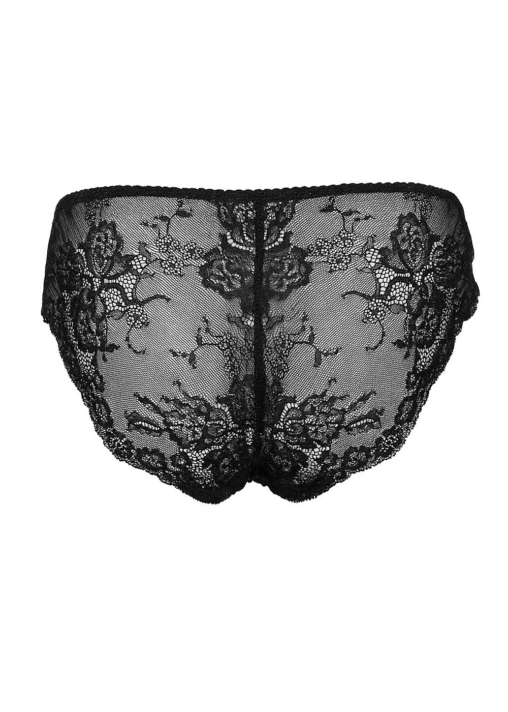 Ambra Slip MOULIN ROUGE schwarz-rot aus Spitze mit Swarowski-Elementen