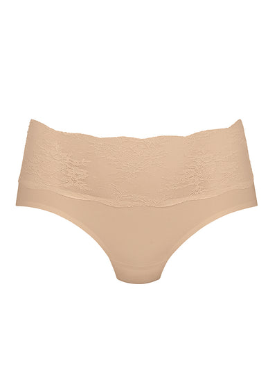 Anita Slip ESSENTIAL LACE High Waist hautfarben aus Multistretch mit floraler Spitze