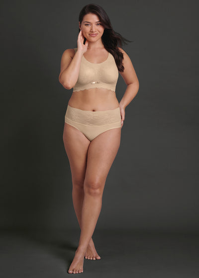 Anita Slip ESSENTIAL LACE High Waist hautfarben aus Multistretch mit floraler Spitze