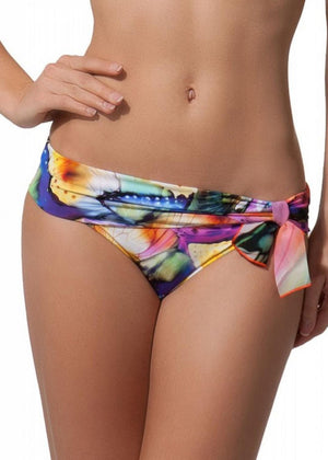 Antigel höherer Bikini-Slip LA MILLE PETALES bunt Schmetterling Muster