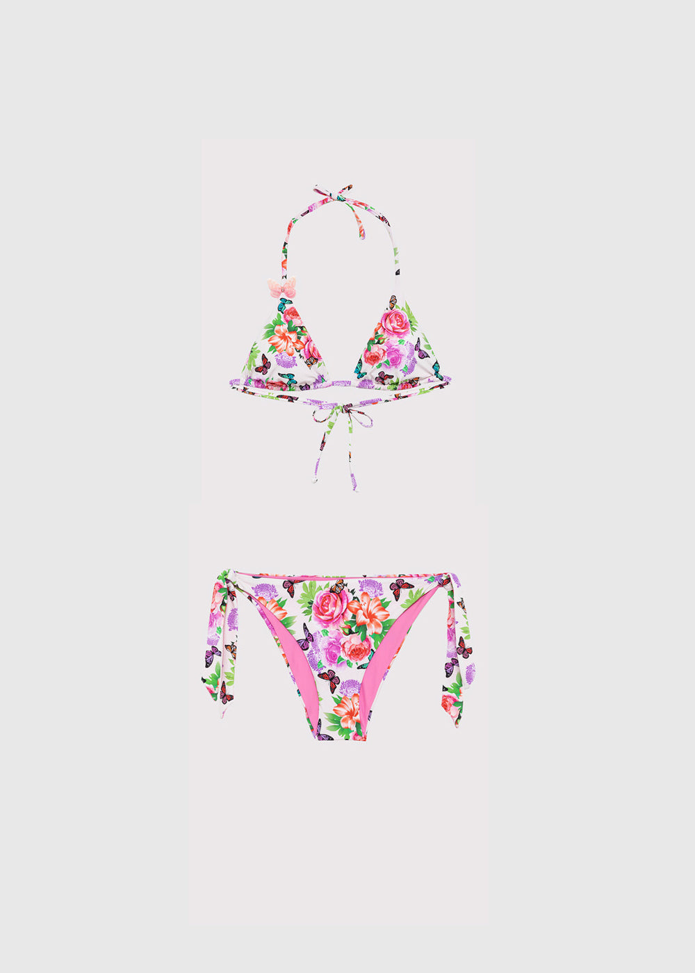 BLUGIRL Triangel Bikini FLOWER BUTTERFLY rosé Blumen Schmetterling Print