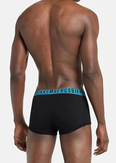 Bikkembergs Boxershorts OMBRE schwarz Stretch-Baumwolle Gummibund hellblau