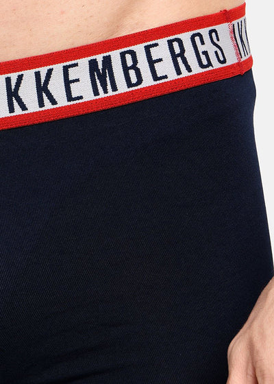 Bikkembergs Boxershorts TWICE dunkelblau Stretch-Baumwolle Gummibund Logo