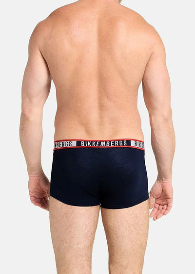 Bikkembergs Boxershorts TWICE dunkelblau Stretch-Baumwolle Gummibund Logo