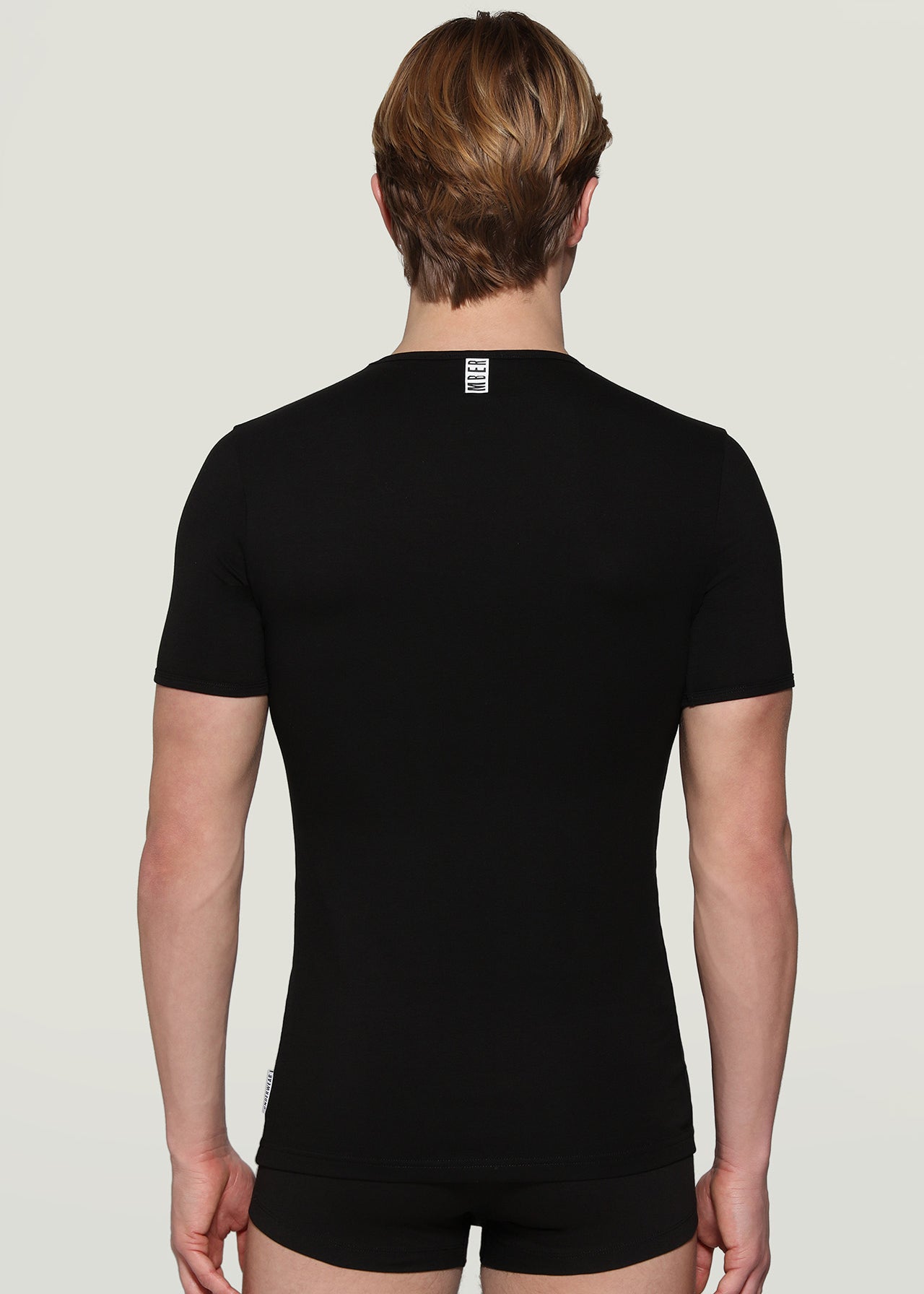 Bikkembergs Unterhemd ESSENTIAL schwarz, kurzarm aus leichtem Baumwoll-Jersey