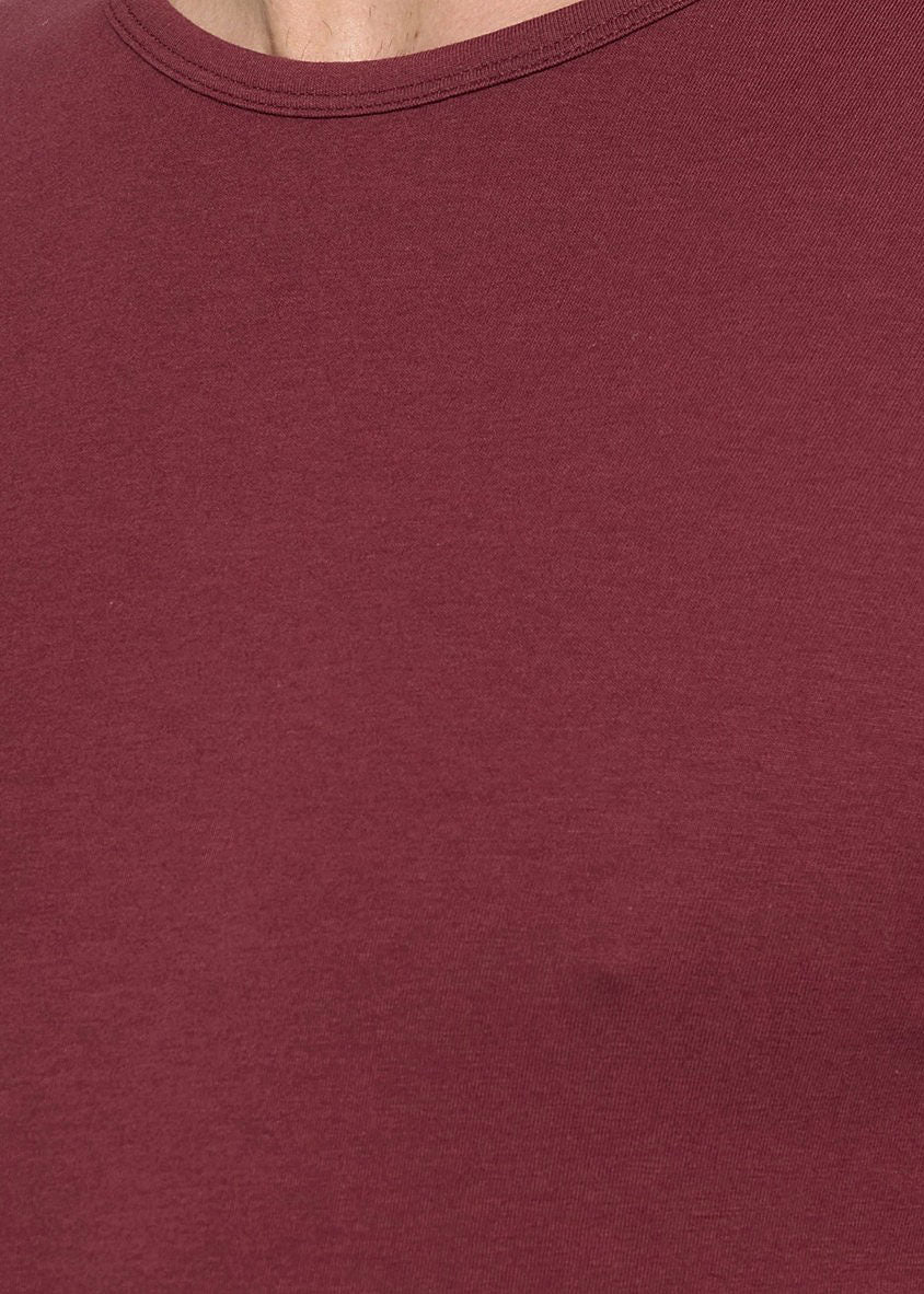 Bikkembergs Unterhemd NEW PUPINO weinrot kurzarm Rundhals Baumwoll-Jersey