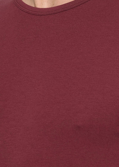 Bikkembergs Unterhemd NEW PUPINO weinrot kurzarm Rundhals Baumwoll-Jersey