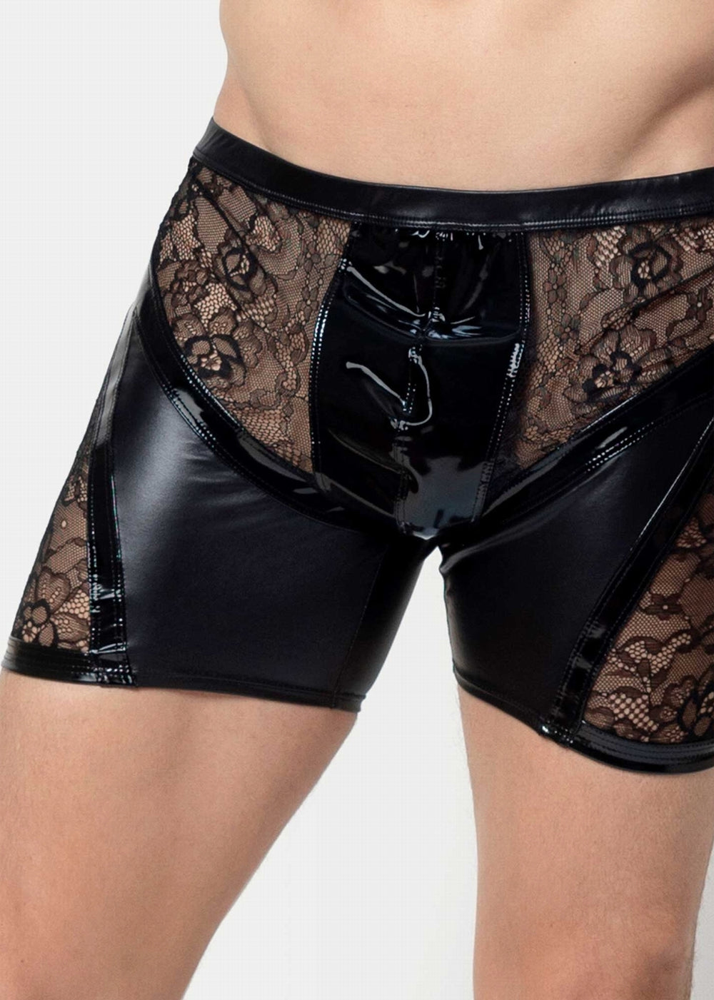 Catanzaro Boxer STORM schwarz Vinyl Spitze halbtransparent