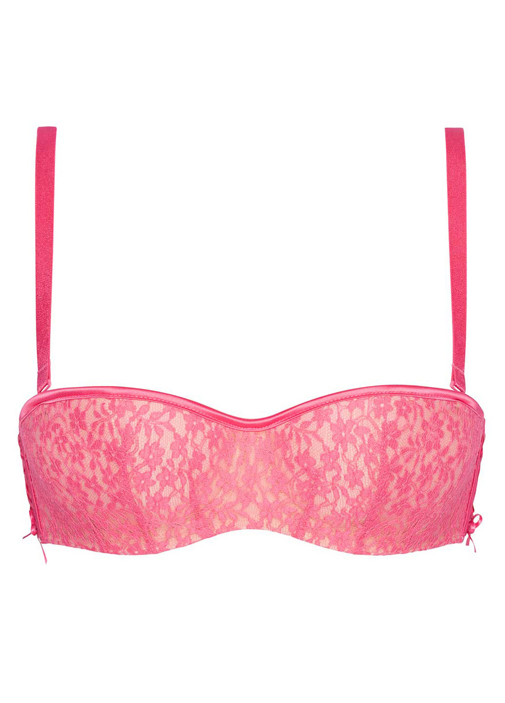 Chantal Thomass Bandeau trägerlos VERTIGE rosa aus Blümenspitze