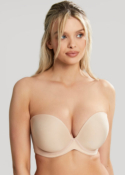 Cleo by Panache trägerloser BH für große Cups FAITH hautfarben glatt Vollschale