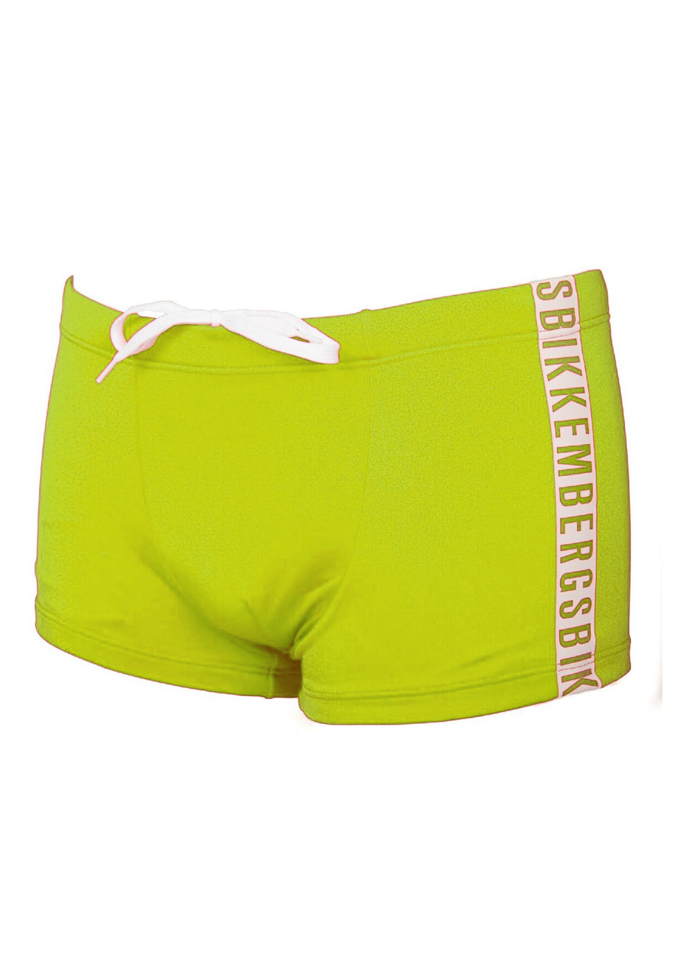 Dirk Bikkembergs enge Badehose TAPE neongrün Logoband