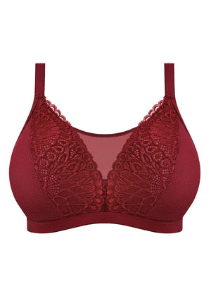 Elomi Bralette TIERNIE rot aus Spitze ohne Bügel für große Cups