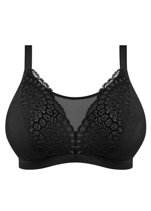 Elomi Bralette TIERNIE schwarz aus Spitze ohne Bügel für große Cups