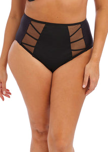 Elomi High-Waist Slip SACHI schwarz mit transparenten Details für große Größen