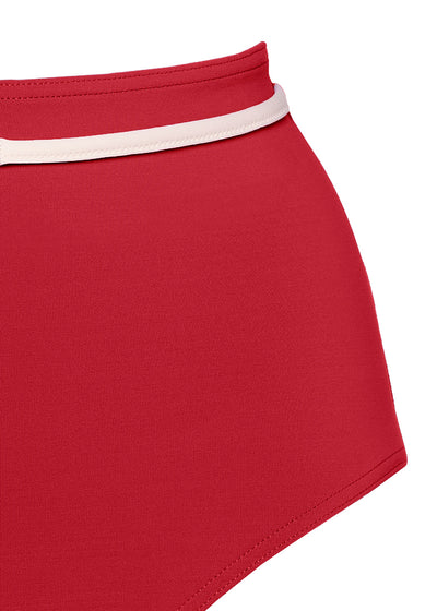 Eres Bikini-Set DAYLE CHERYL rot mit Bügel weiße Kontraststreifen Retro-Stil