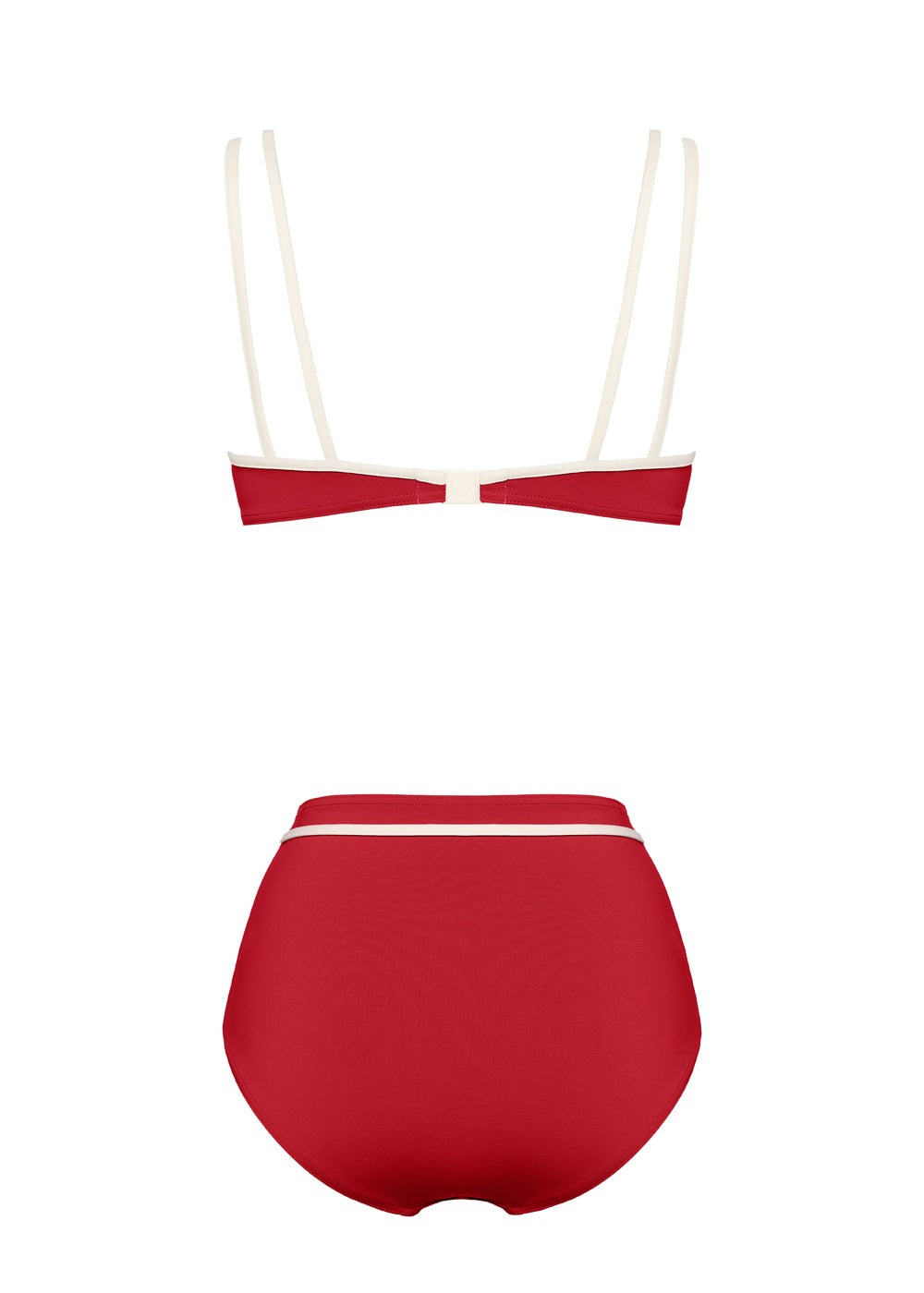 Eres Bikini-Set DAYLE CHERYL rot mit Bügel weiße Kontraststreifen Retro-Stil