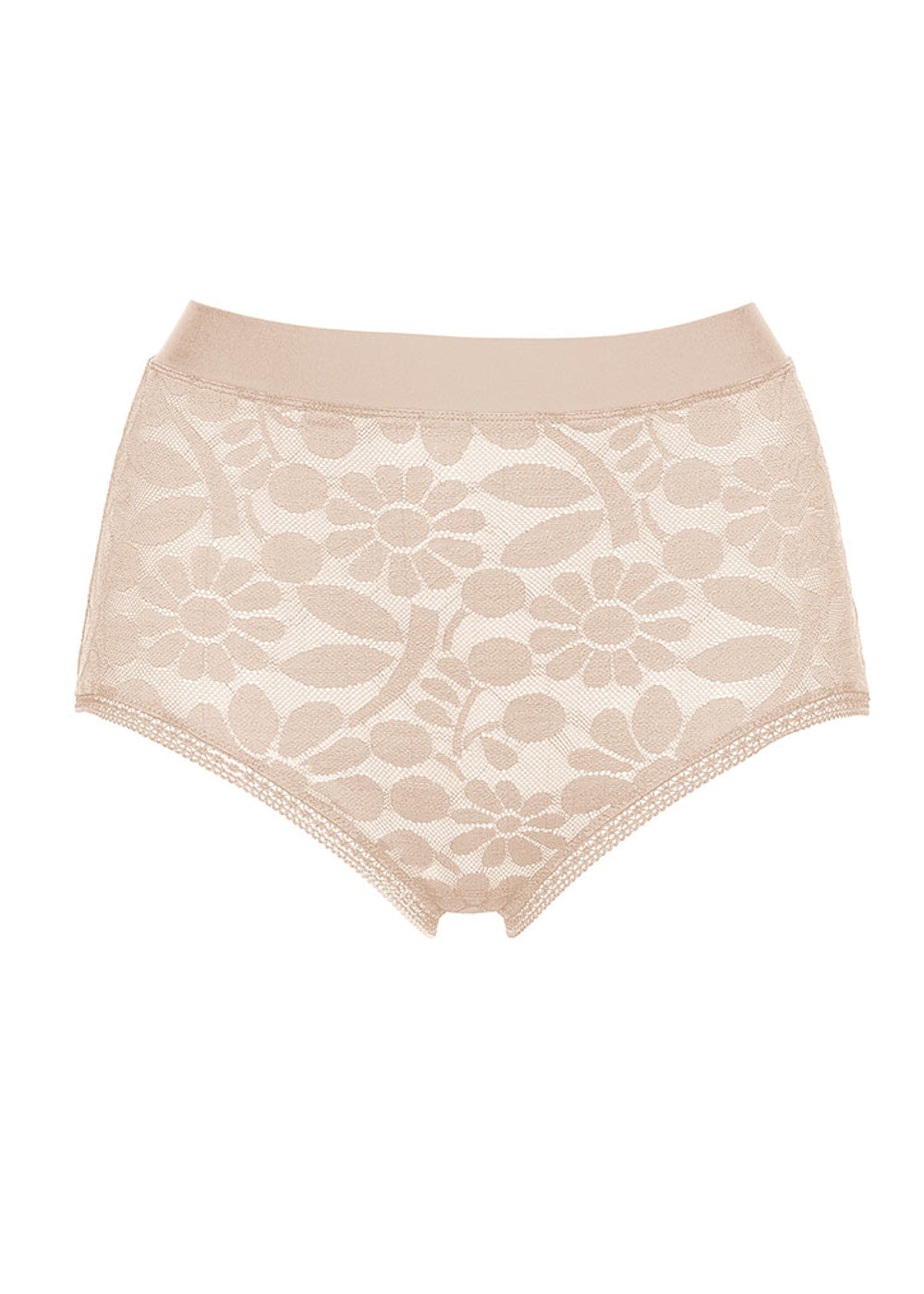 Eres hohe Slip OPAQUE beige aus Jacquard-Stretch-Spitze