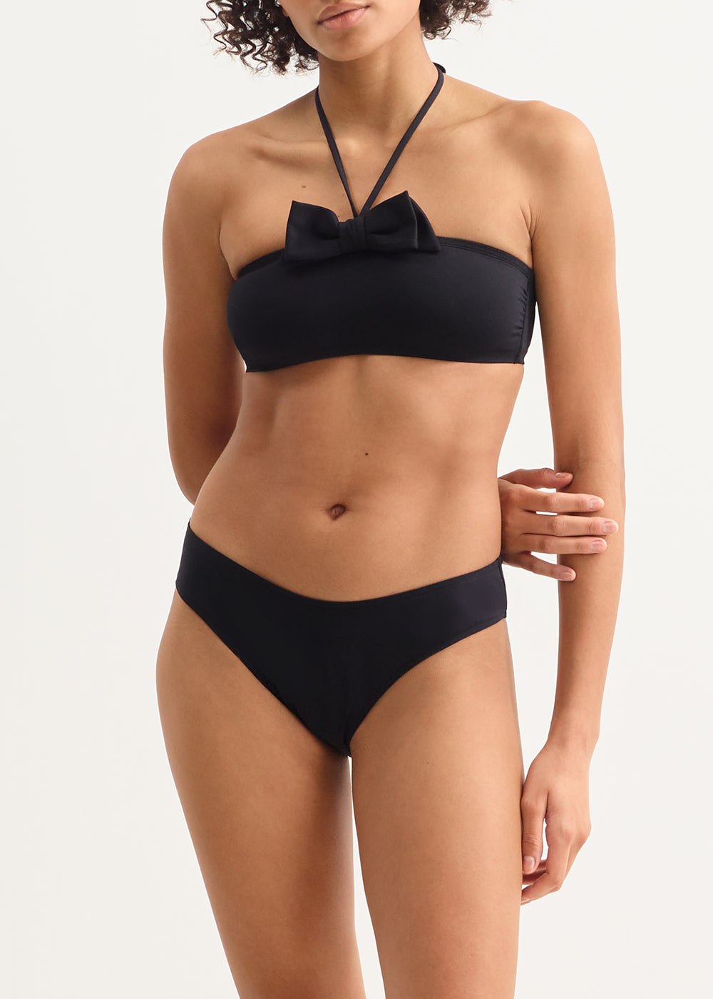 Eres tiefere Bikinihose ORGANZA schwarz mit Schleife