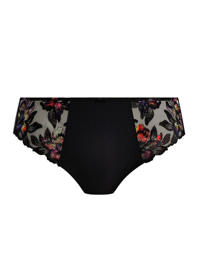 Fantasie Slip MAGDALENA schwarz florale Stickerei blickdicht