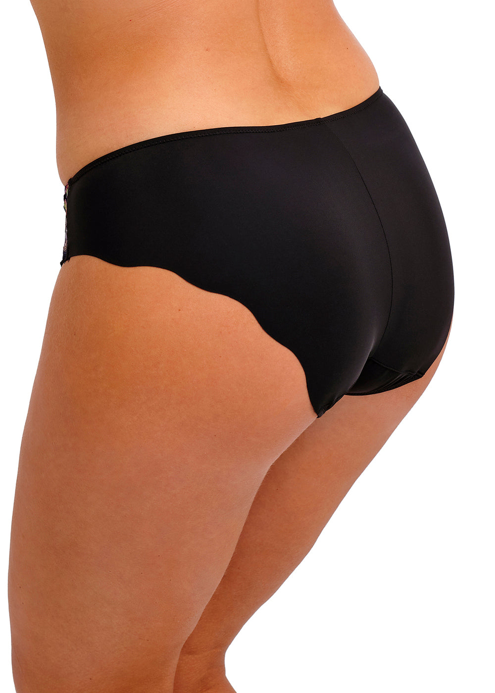 Fantasie Slip MAGDALENA schwarz florale Stickerei blickdicht