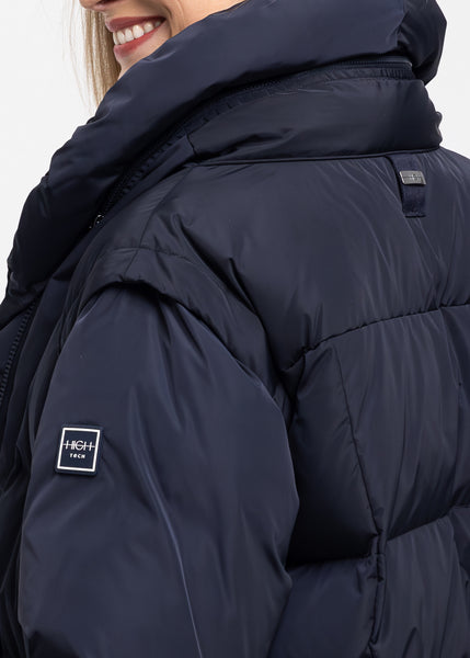 HIGH Unisex Daunen-Jacke Weste BLEAK nachtblau Daunenfutter entfernbare Ärmel