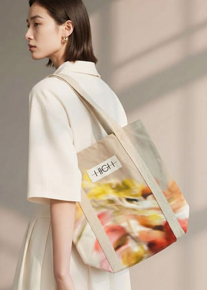 HIGH Shopper AMPLIFY beige Baumwolle pastellfarbener Muster