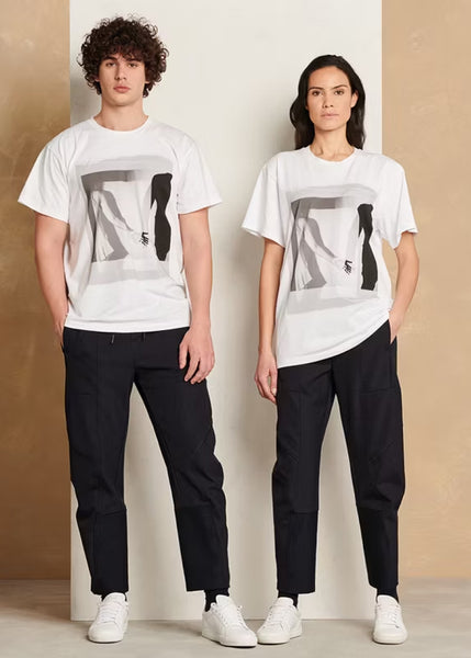 High Unisex T-Shirt SELF-AWARE weiß Foto Print Baumwolle