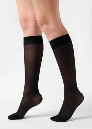 ITEM m6 Kniestrümpfe FU2A INVISIBLE schwarz