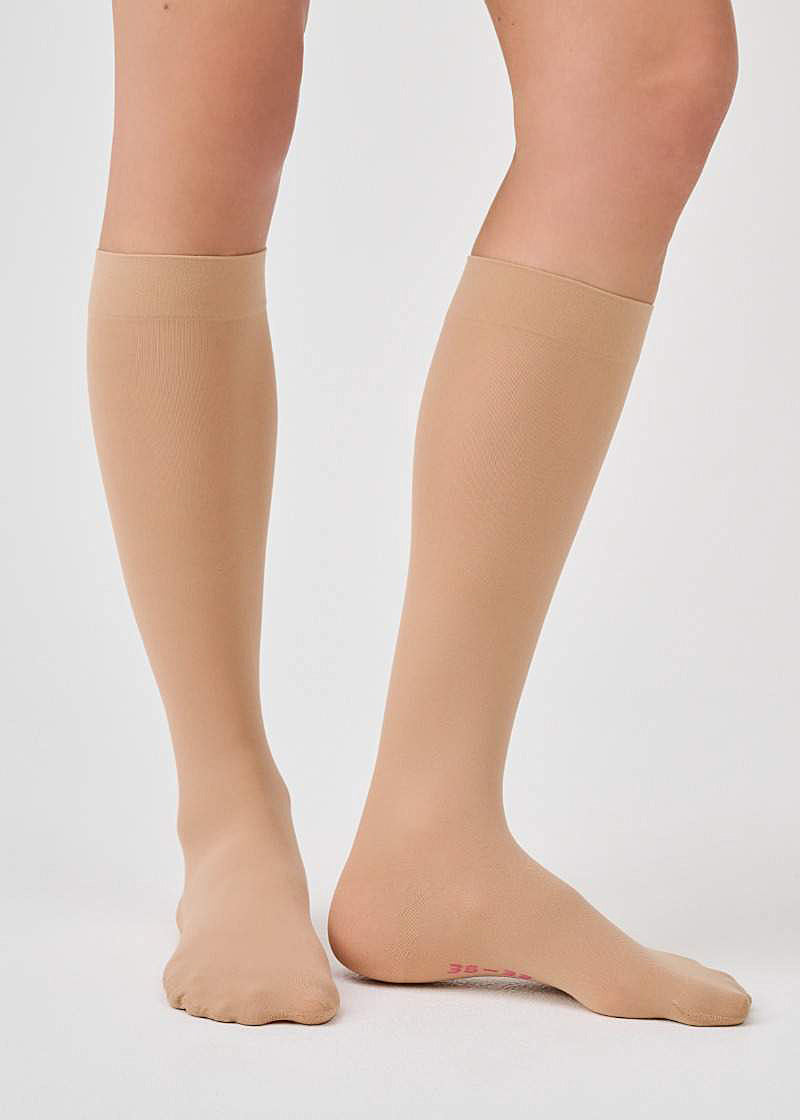 ITEM m6 Kniestrümpfe KNEE-HIGH TRANSLUCENT 30 beige