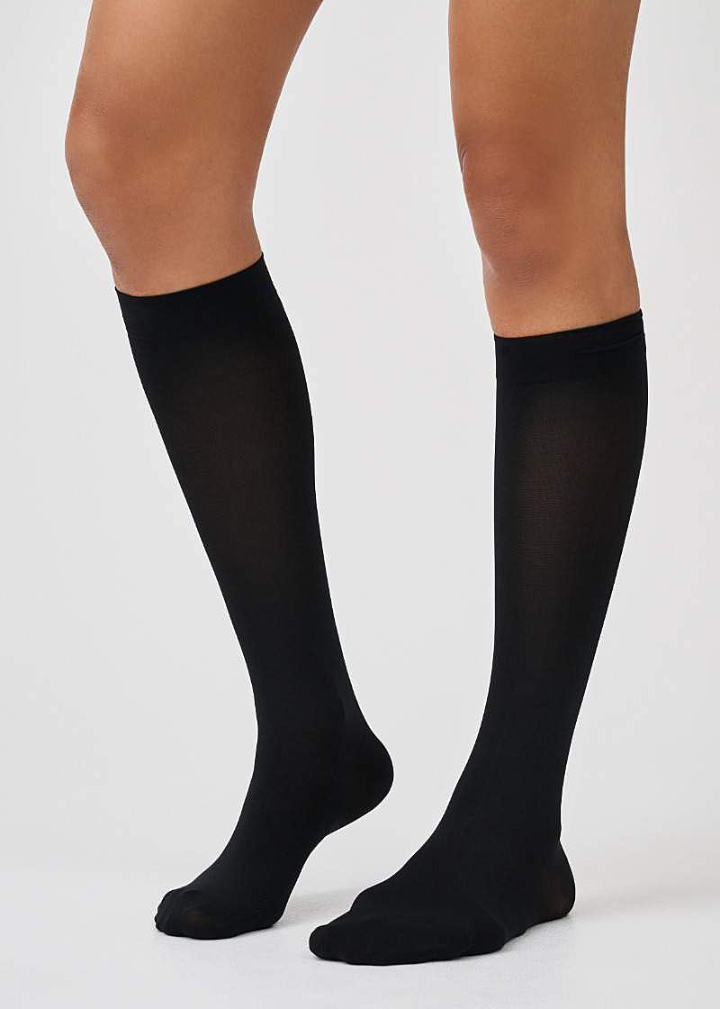 ITEM m6 Kniestrümpfe KNEE-HIGH TRANSLUCENT 30 schwarz