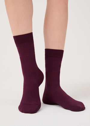 ITEM m6 Sneaker-Socken Cotton Conscious Ribbed in der Farbe Cherry