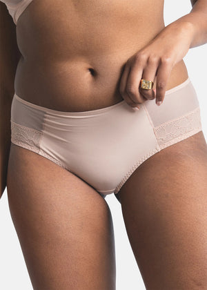 LEJABY Panty NUDITÉ hautfarben Tüll Leavers Spitze