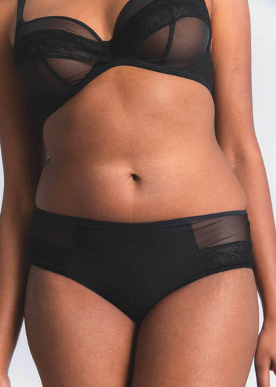 LEJABY Panty NUDITÉ schwarz Tüll Leavers Spitze