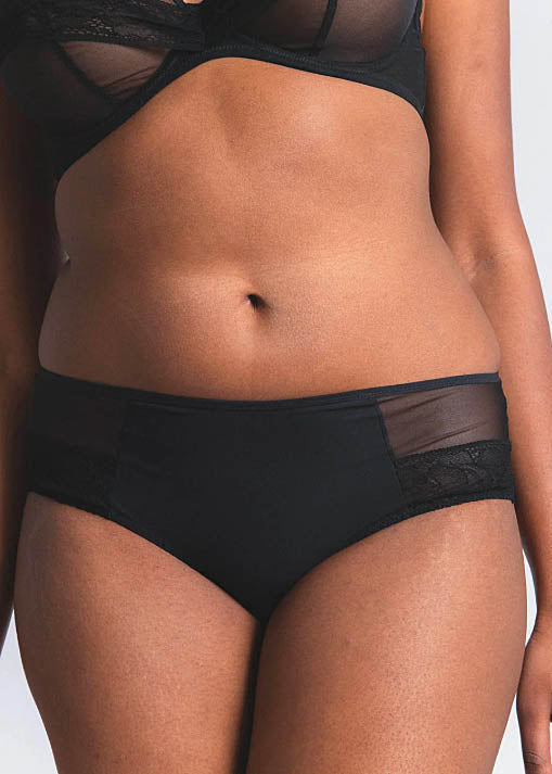 LEJABY Panty NUDITÉ schwarz Tüll Leavers Spitze