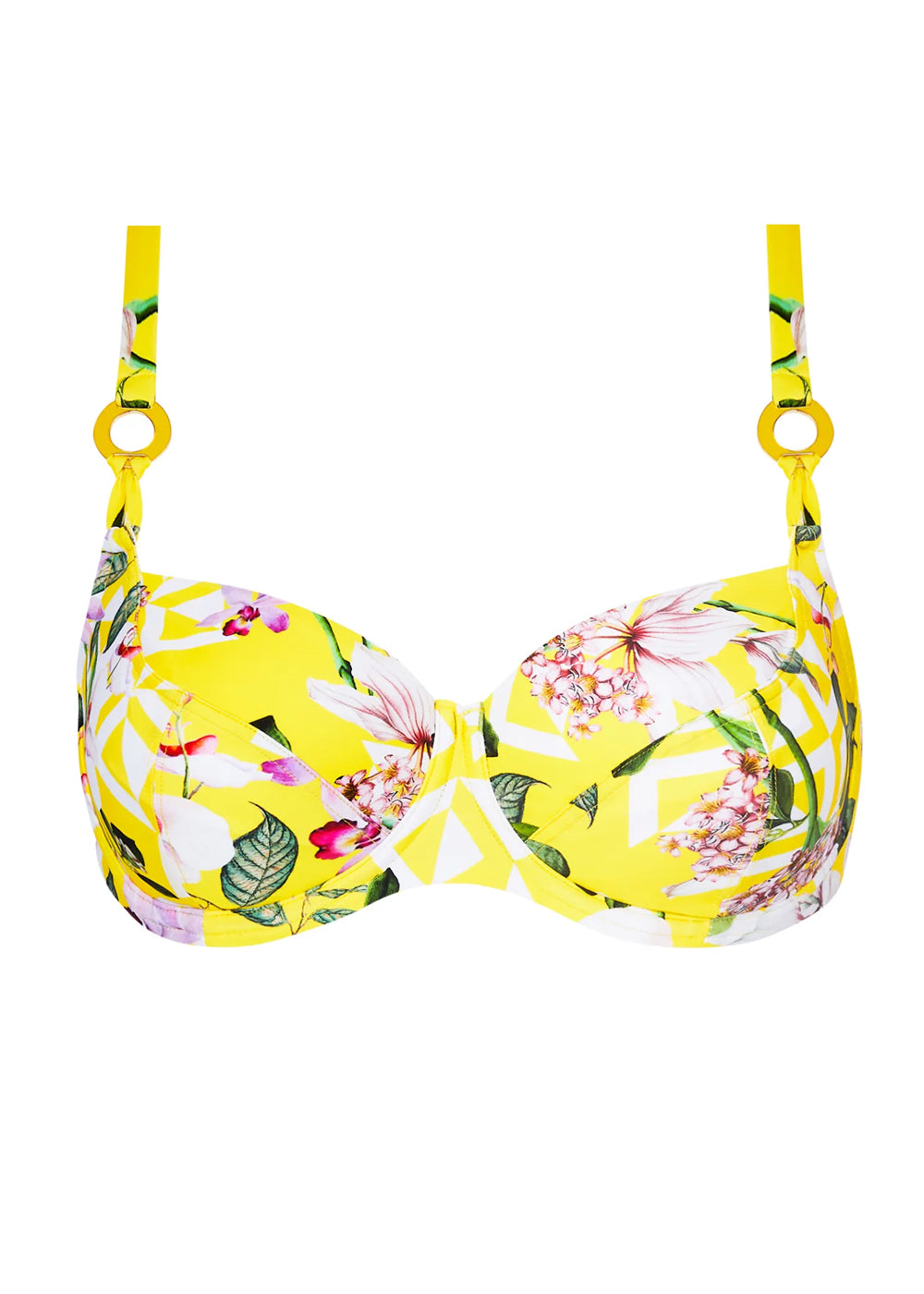 Lise Charmel Balconette Bikinioberteil JARDIN DELICE gelb Orchideen Muster