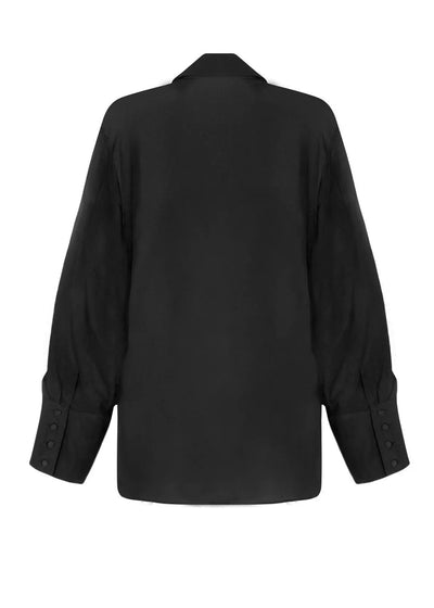 Lise Charmel Bluse VARIATIONS DESIR schwarz Seide semitransparent geknöpft