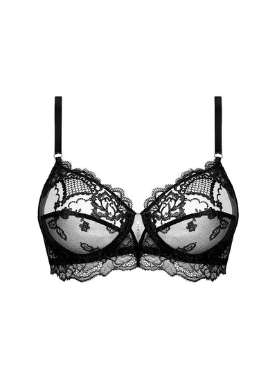 Lise Charmel Fullcup-BH SUBLIME EN DENTELLE schwarz florale Spitze Strass