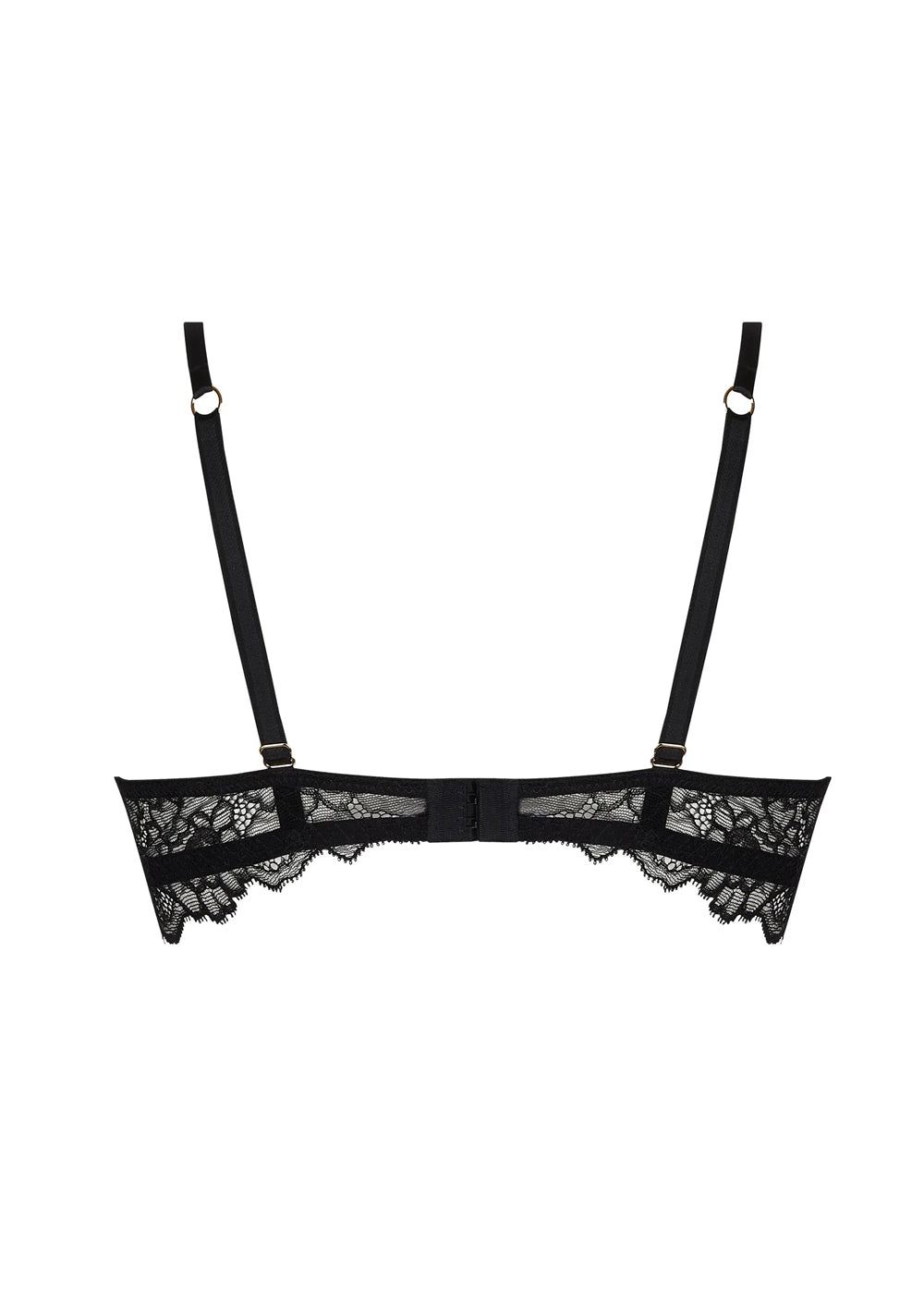 Lise Charmel Halbschale-BH SUBLIME EN OR schwarz-goldene Calaiser Leavers-Spitze