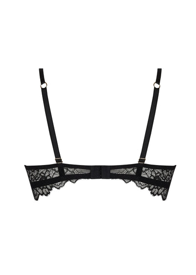 Lise Charmel Halbschale-BH SUBLIME EN OR schwarz-goldene Calaiser Leavers-Spitze