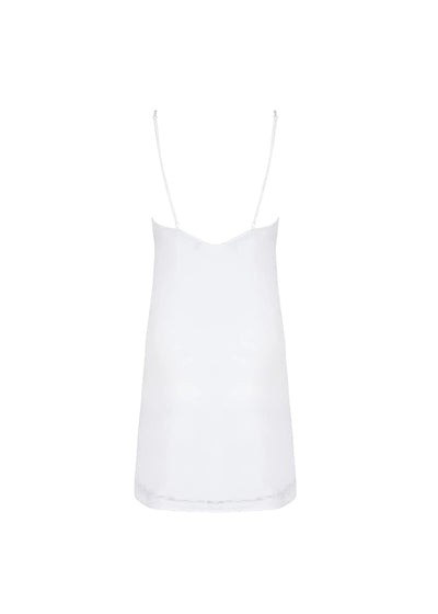 Lise Charmel Kleid-Nachthemd SOURCE BEAUTE weiß florale Spitze Satin