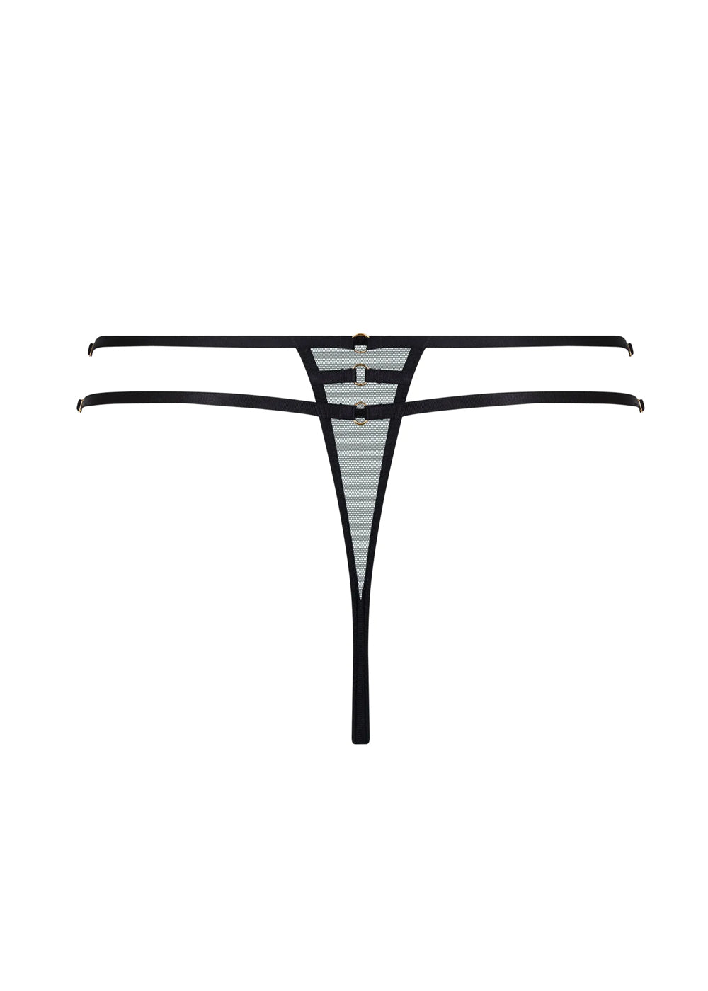 Lise Charmel Ministring BELLISSIME INCONNUE schwarz-rot mit Bänder Barock-Spitze