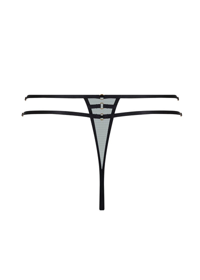 Lise Charmel Ministring BELLISSIME INCONNUE schwarz-rot mit Bänder Barock-Spitze