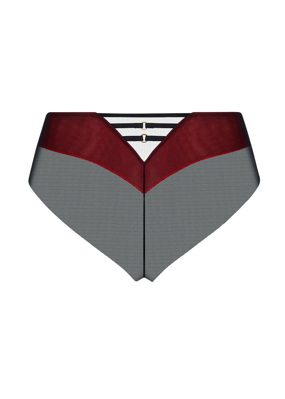 Lise Charmel Panty BELLISSIME INCONNUE schwarz-rot Barock-Spitze mit Bändern