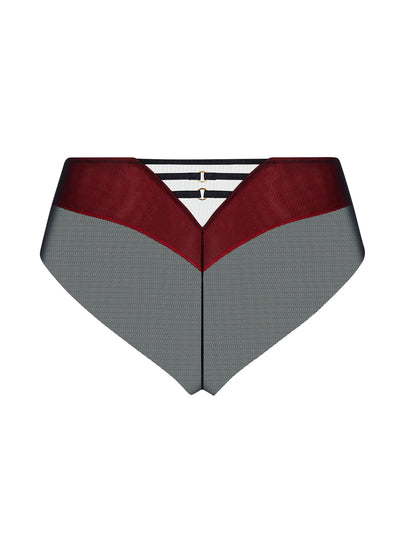 Lise Charmel Panty BELLISSIME INCONNUE schwarz-rot Barock-Spitze mit Bändern