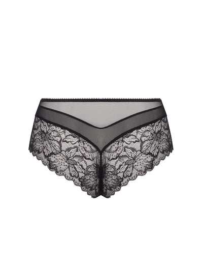 Lise Charmel Panty FLORAISON PASSION schwarz Stickerei in rosa aus Spitze