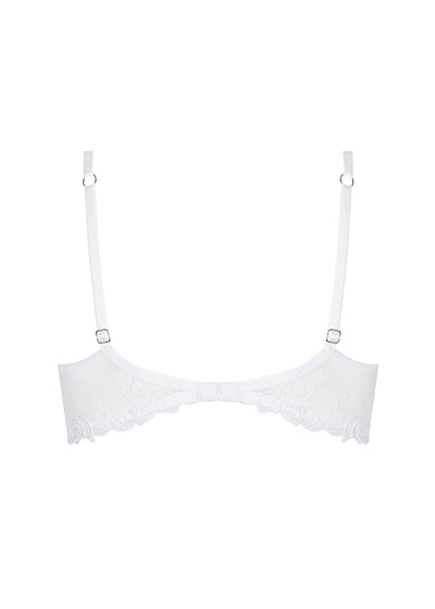 Lise Charmel Push-Up-BH SOURCE BEAUTE weiß florale Spitze Tüll Strasssteine