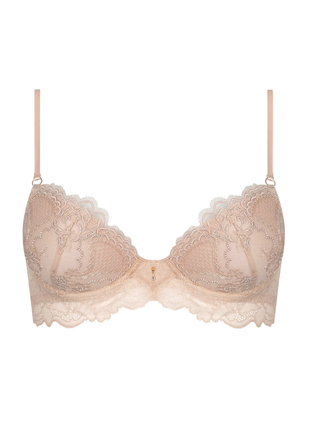 Lise Charmel Push-Up-BH SUBLIME EN DENTELLE hautfarben florale Spitze Strass