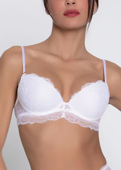 Lise Charmel Push-Up-BH SUBLIME EN DENTELLE weiß florale Spitze Strass