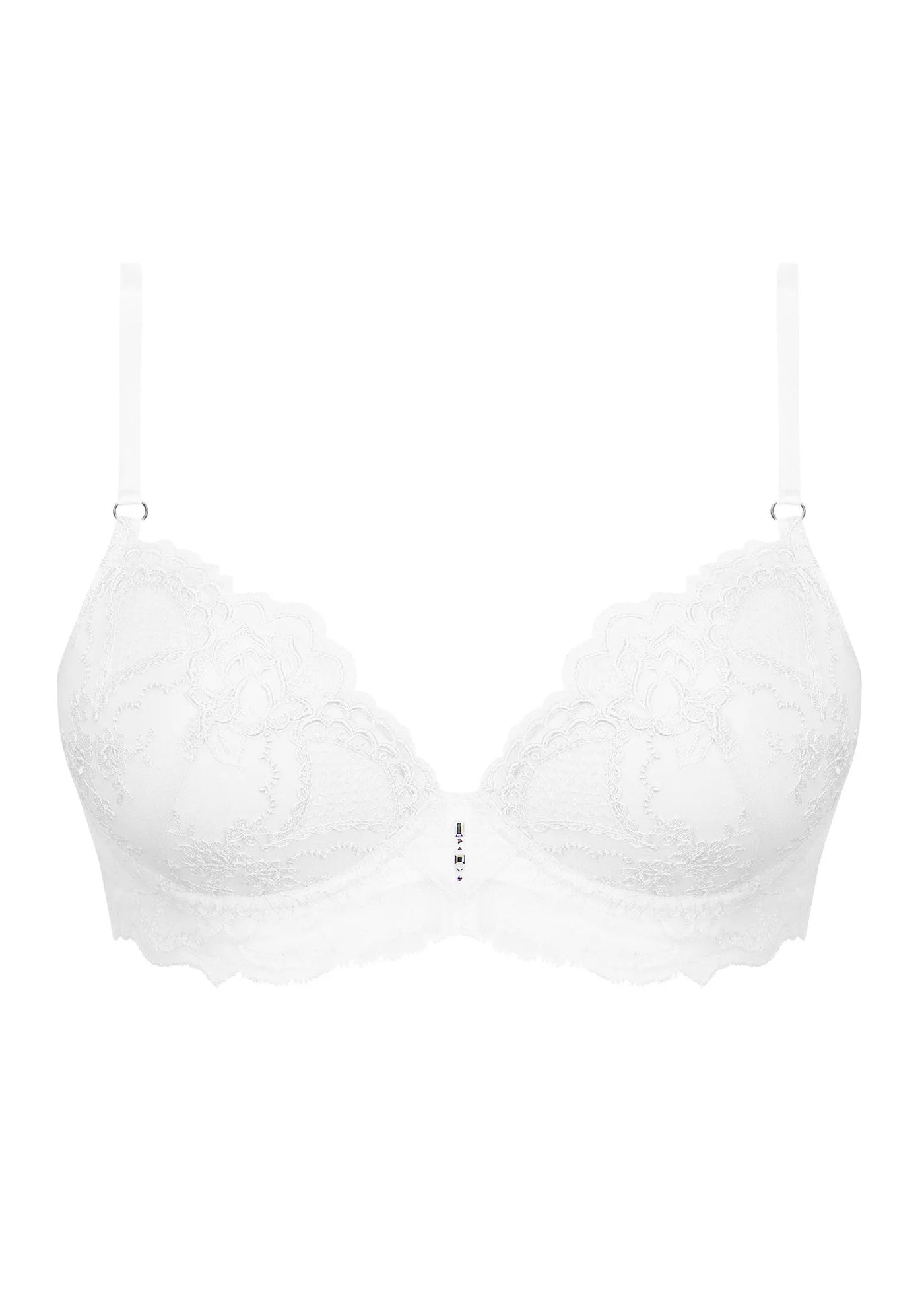 Lise Charmel Push-Up-BH SUBLIME EN DENTELLE weiß florale Spitze Strass